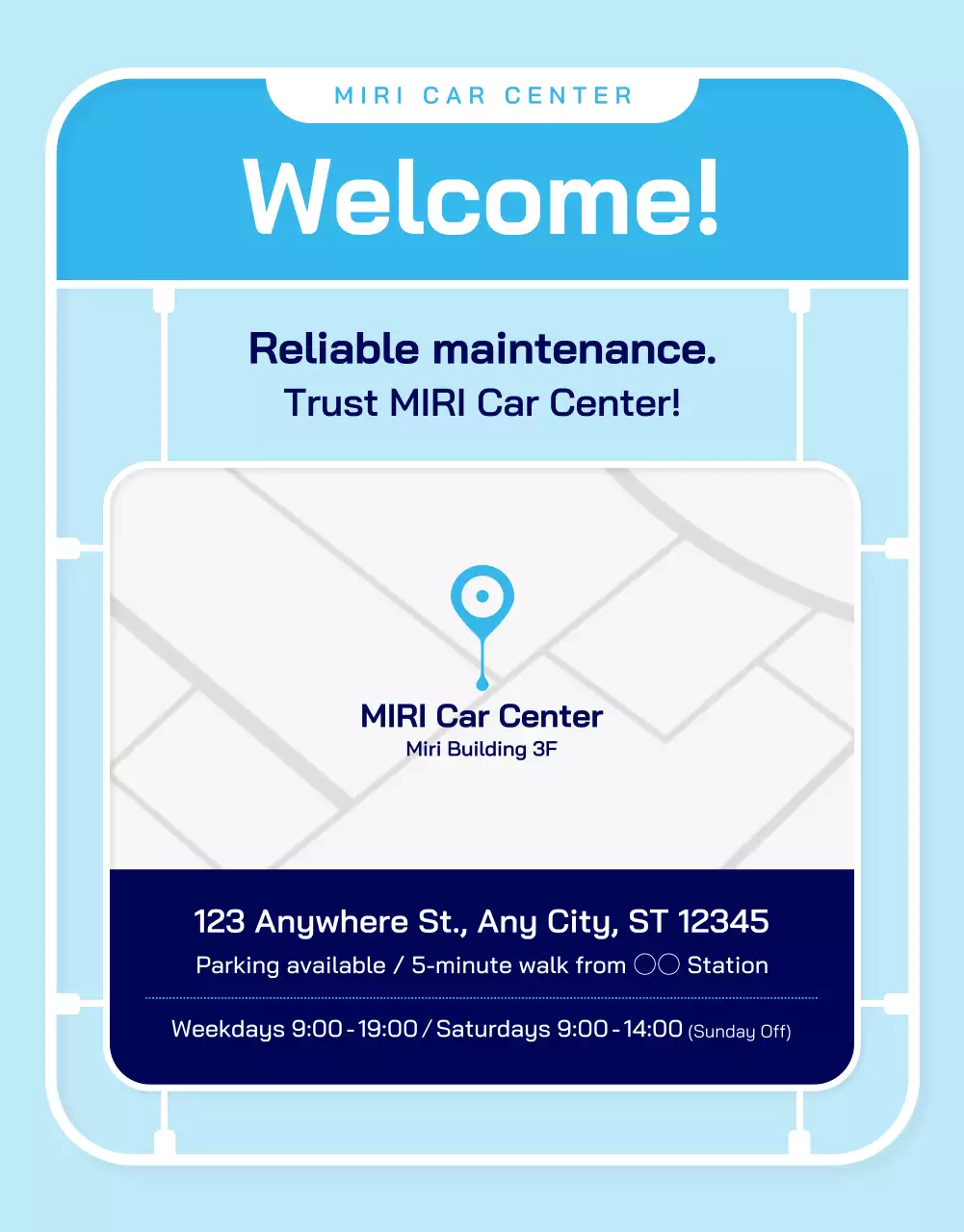 promoção de carro moderno azul