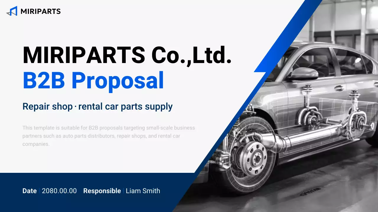 proposal otomotif modern biru