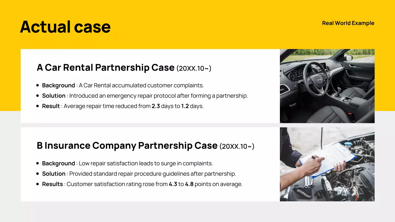 yellow modern automotive business card