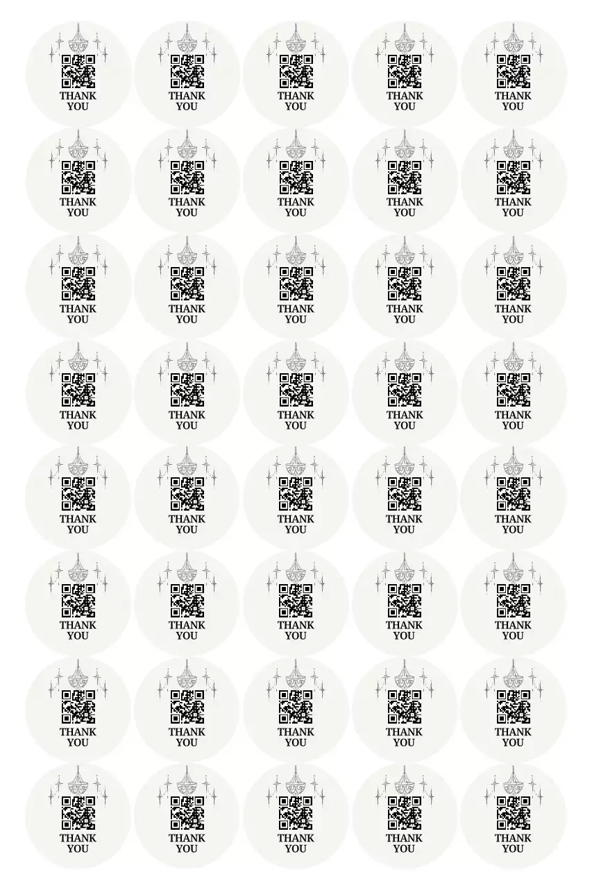 흑백 미니멀 감사 스티커