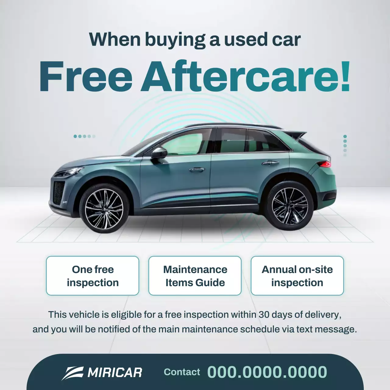 promosi mobil modern teal