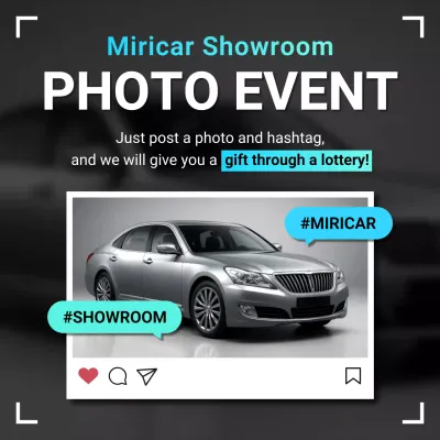 promosi mobil modern berwarna perak