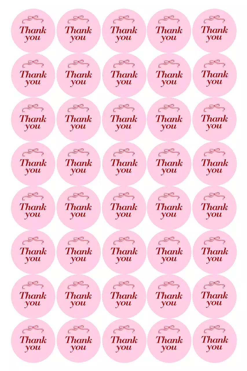 핑크 심플 스티커 굿즈