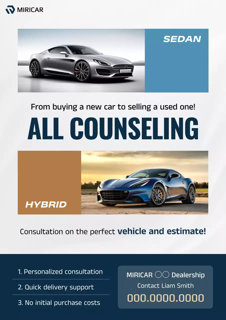 promosi mobil modern biru