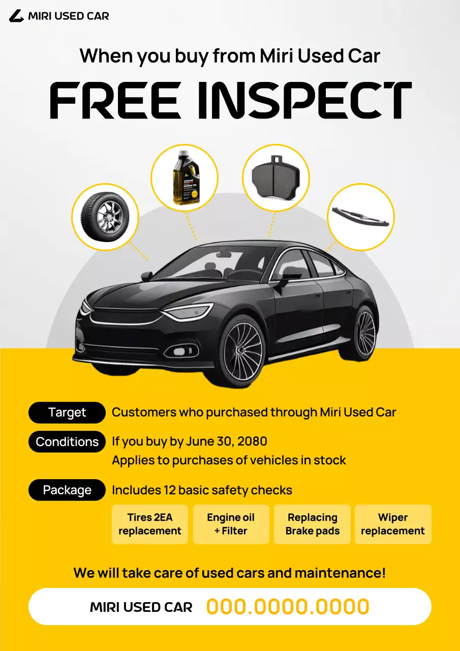 yellow modern car promotion