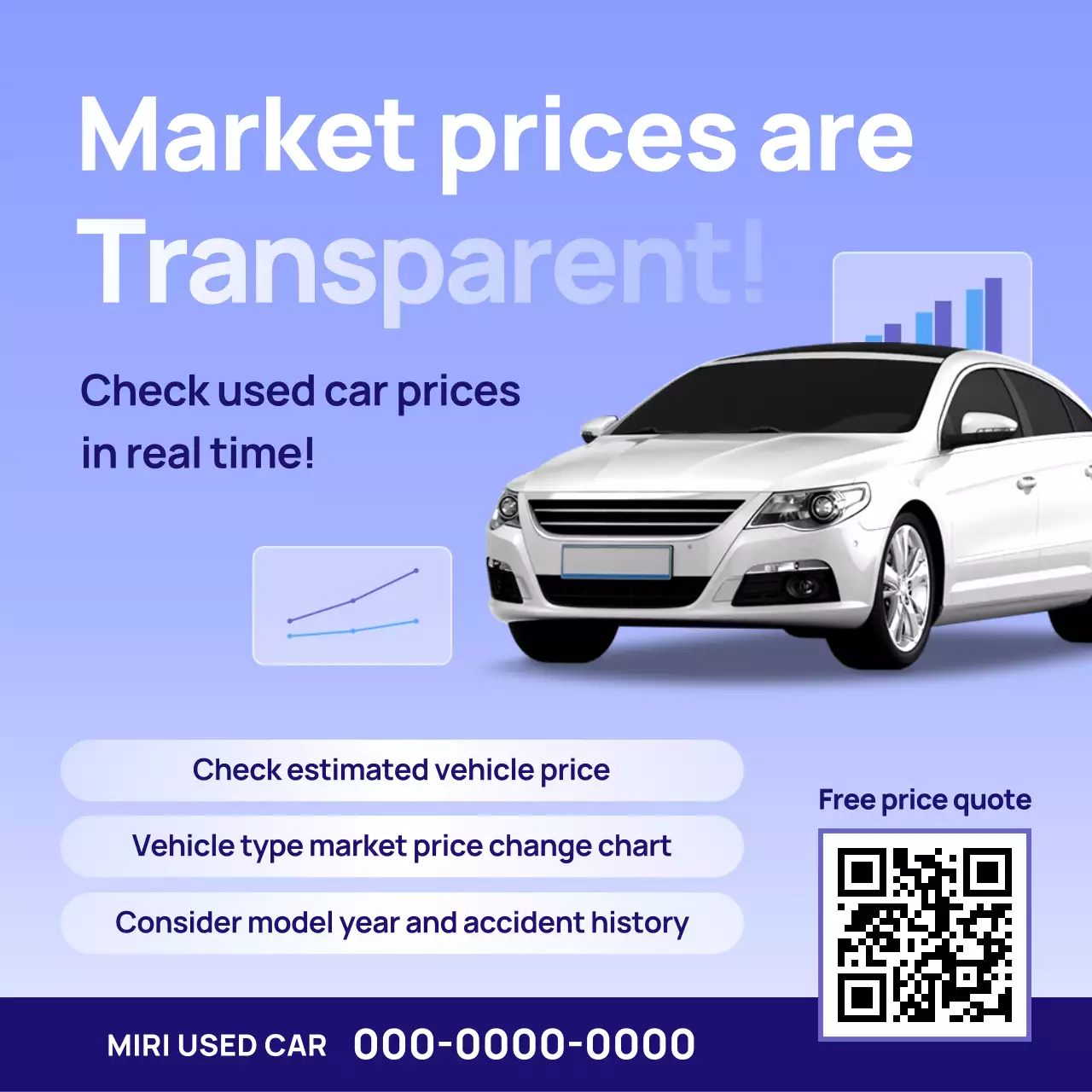 blue modern car advertisement