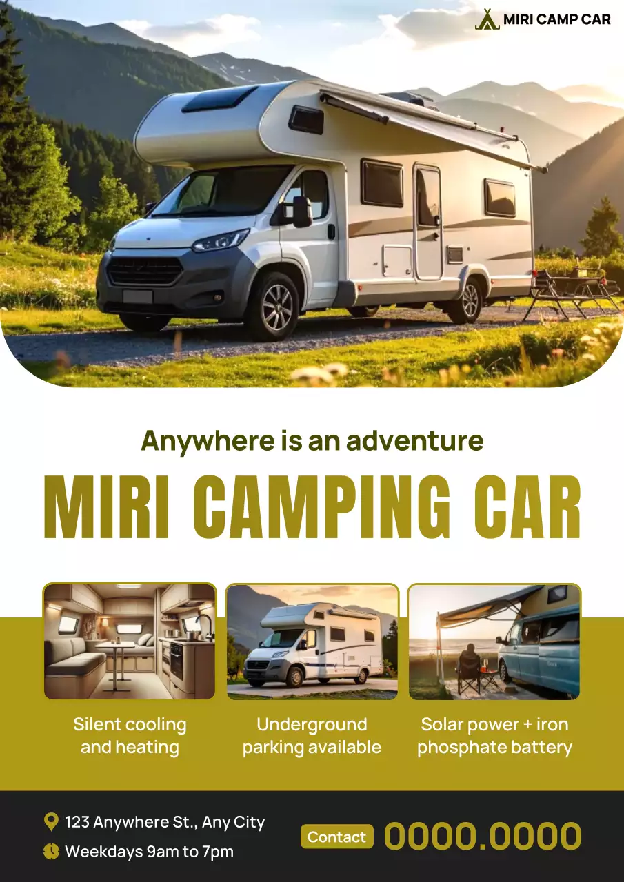 promosi berkemah modern hijau