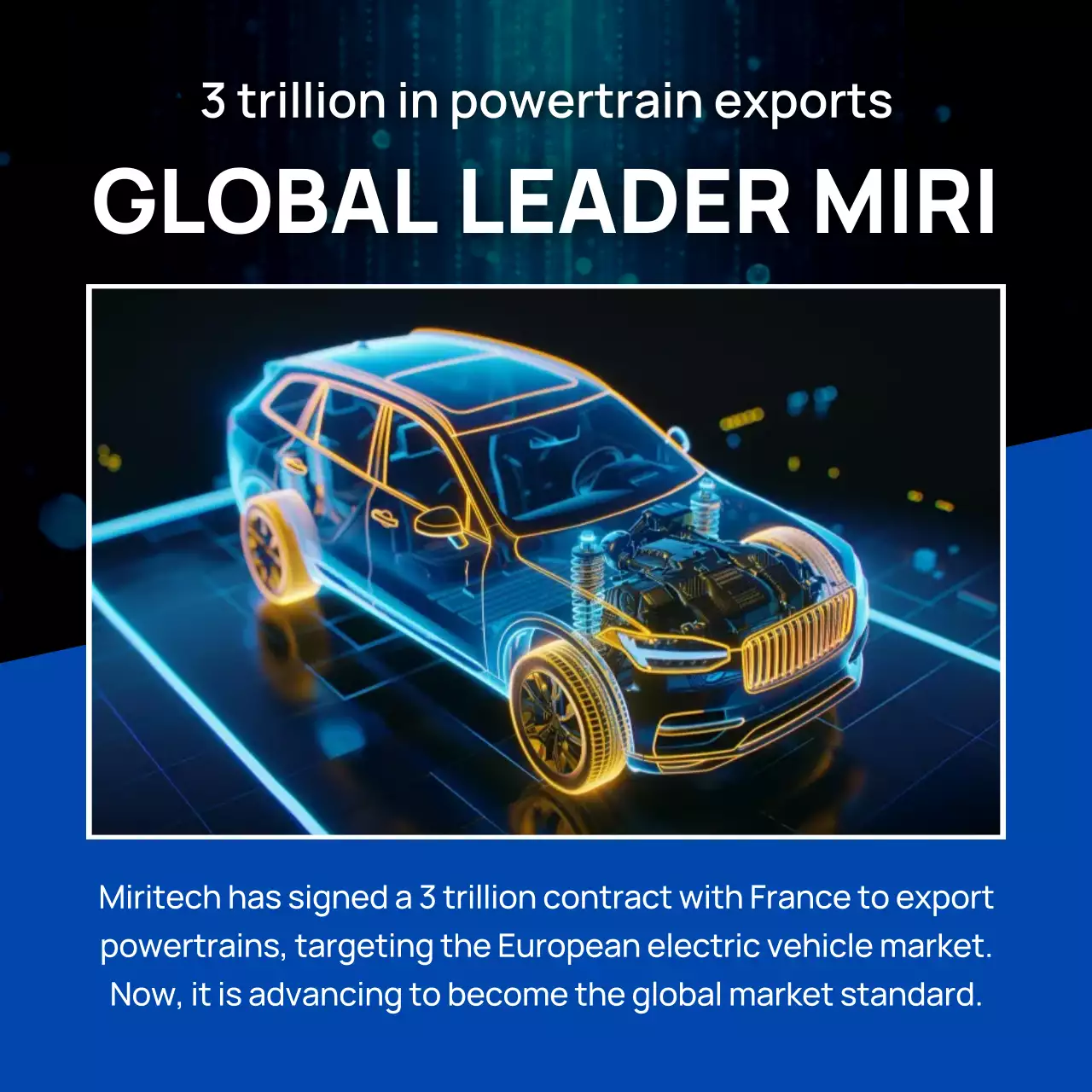 blue futuristic automotive promotion