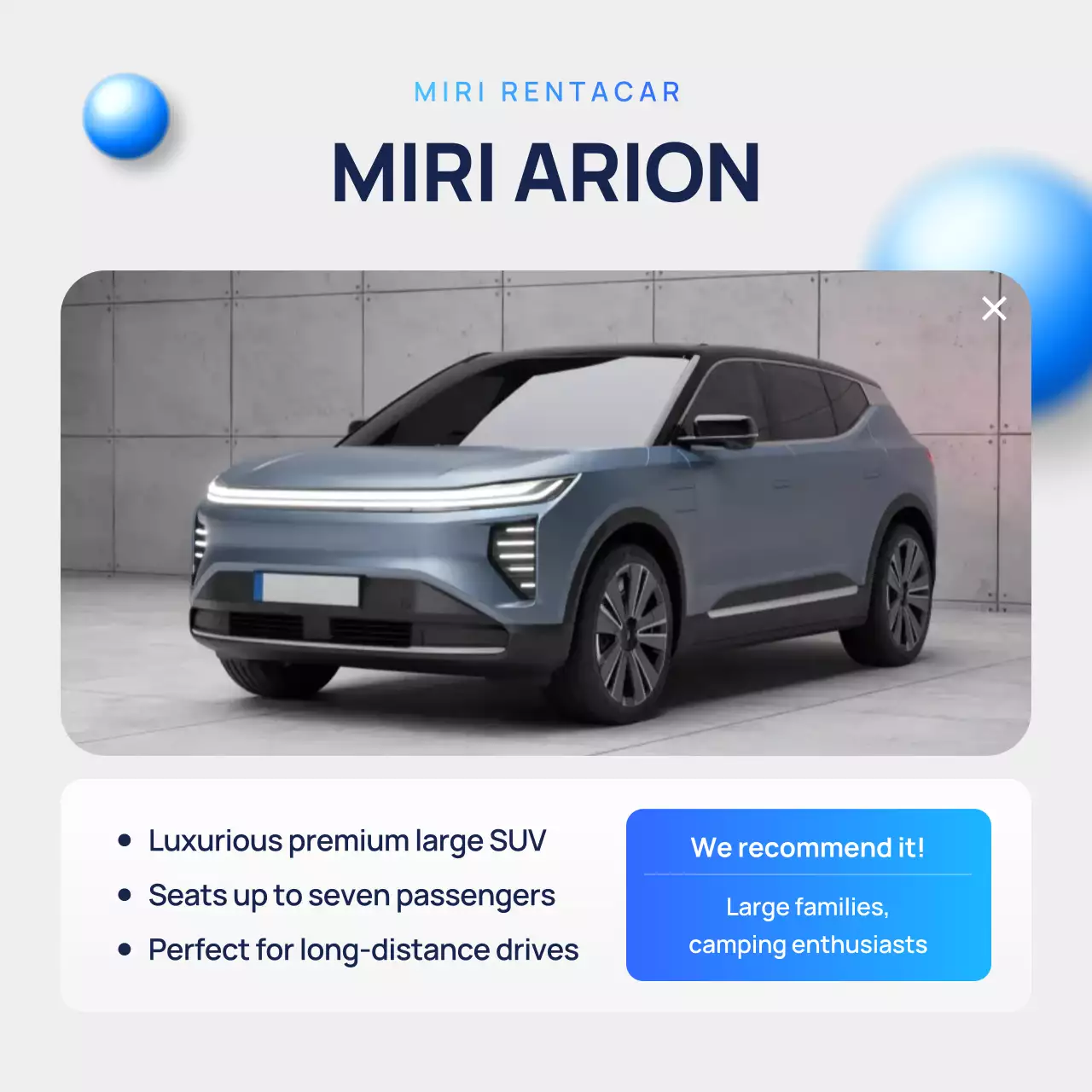 Blue Modern SUV Announcement Promotion