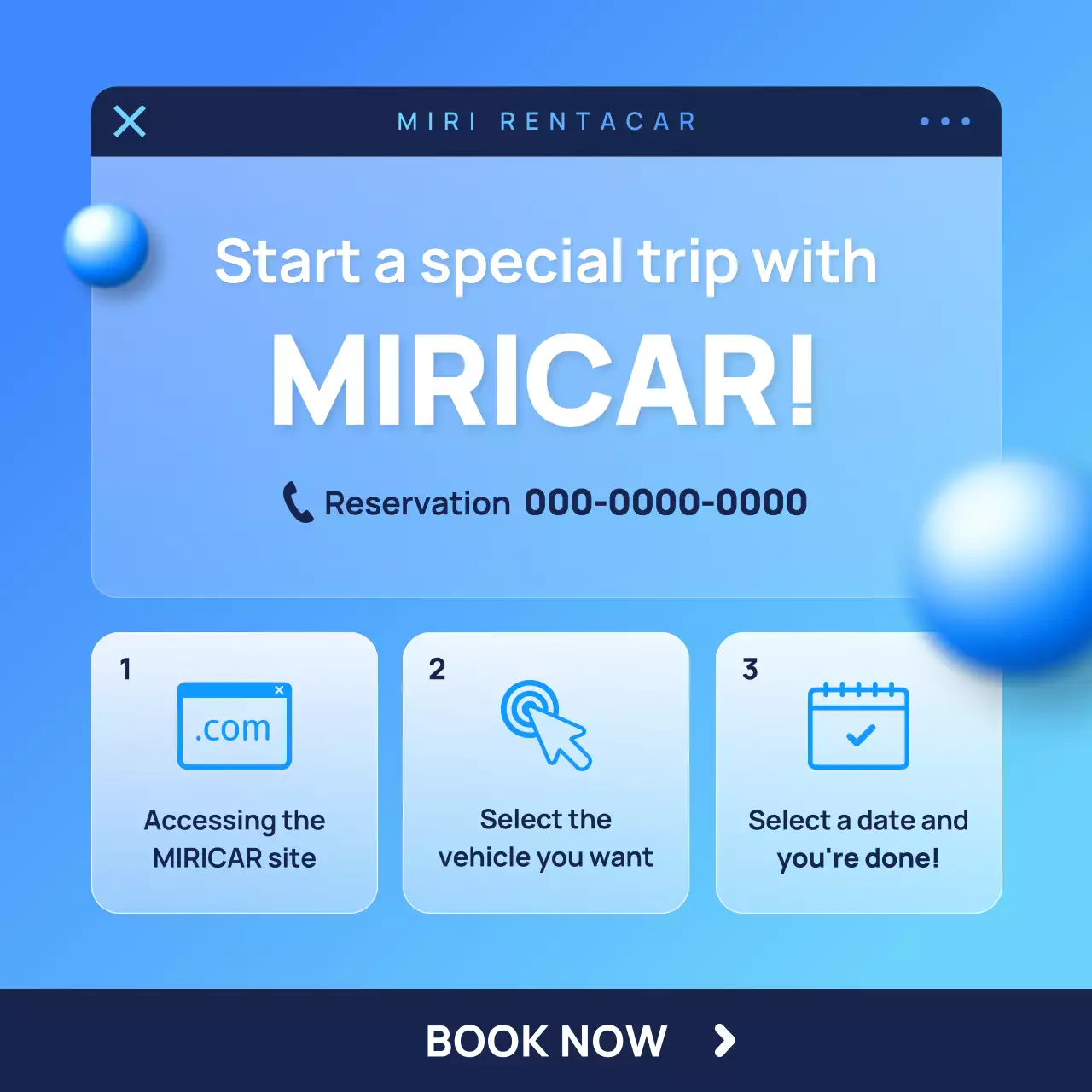 Blue Modern SUV Announcement Promotion