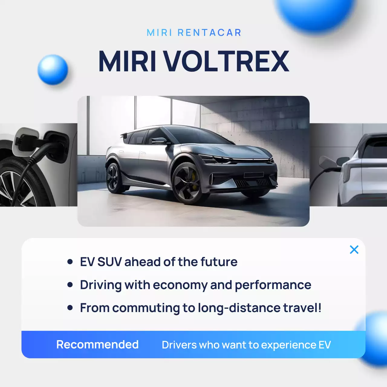 Blue Modern SUV Announcement Promotion