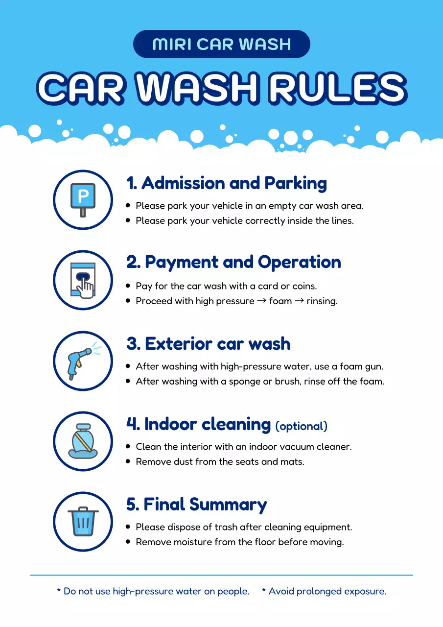 blue clean car wash guide