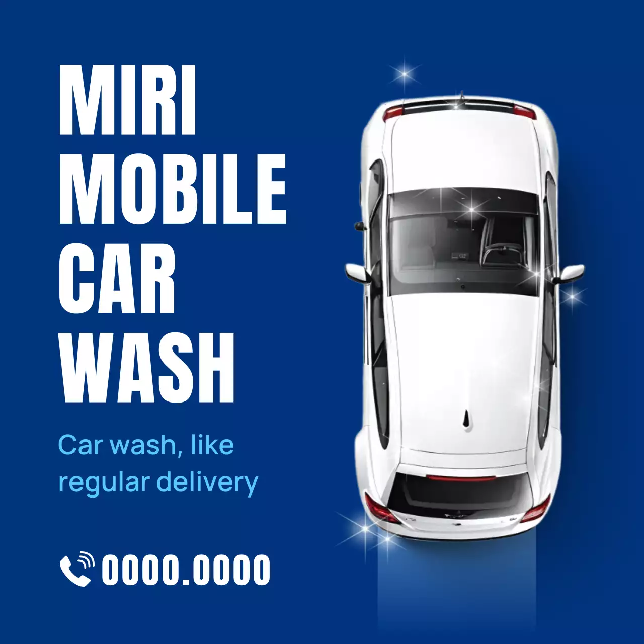 blue modern car service promotion