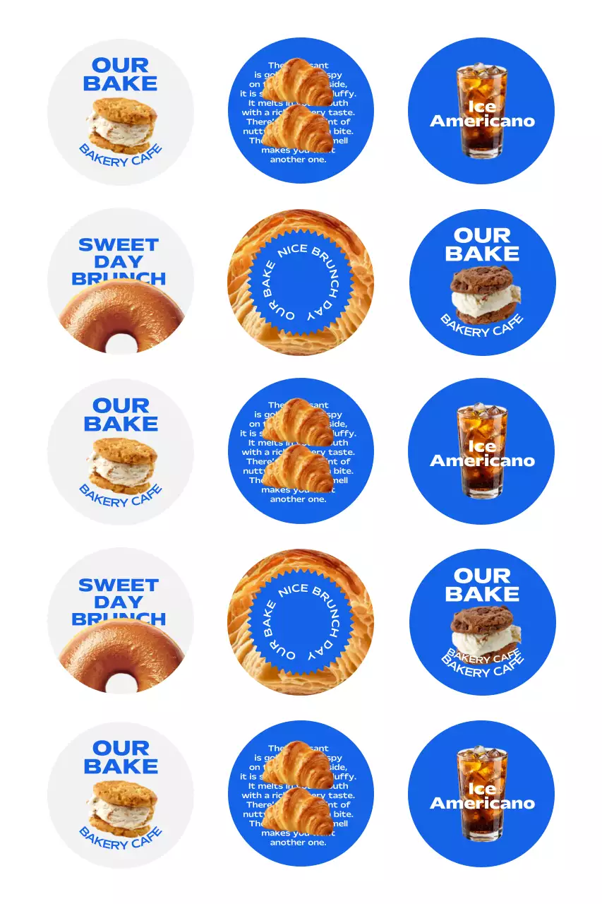 파랑 심플 브런치 메뉴 홍보