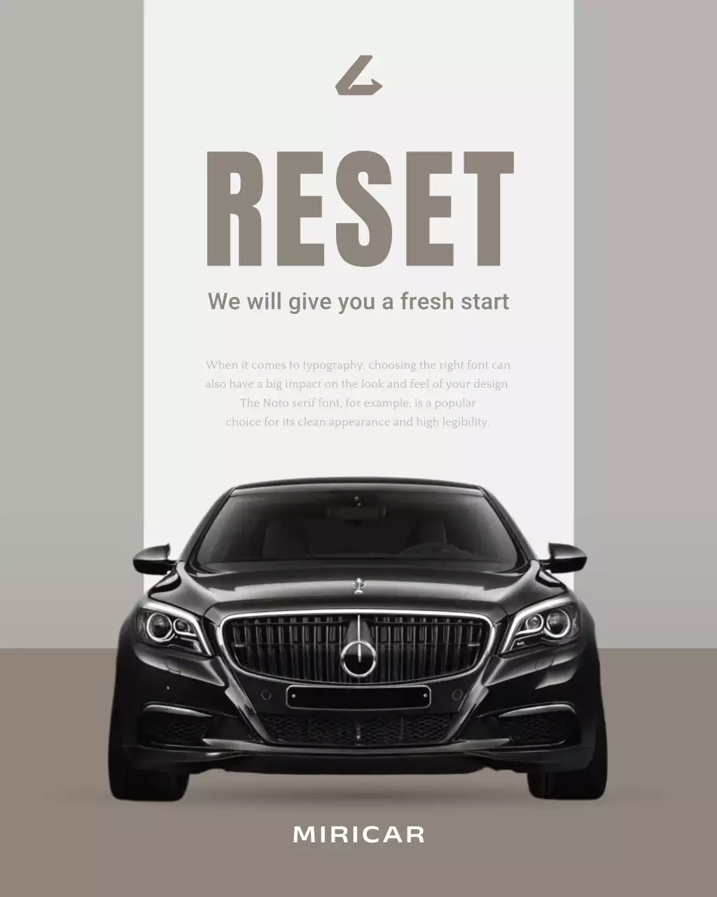 iklan mobil modern berwarna abu-abu