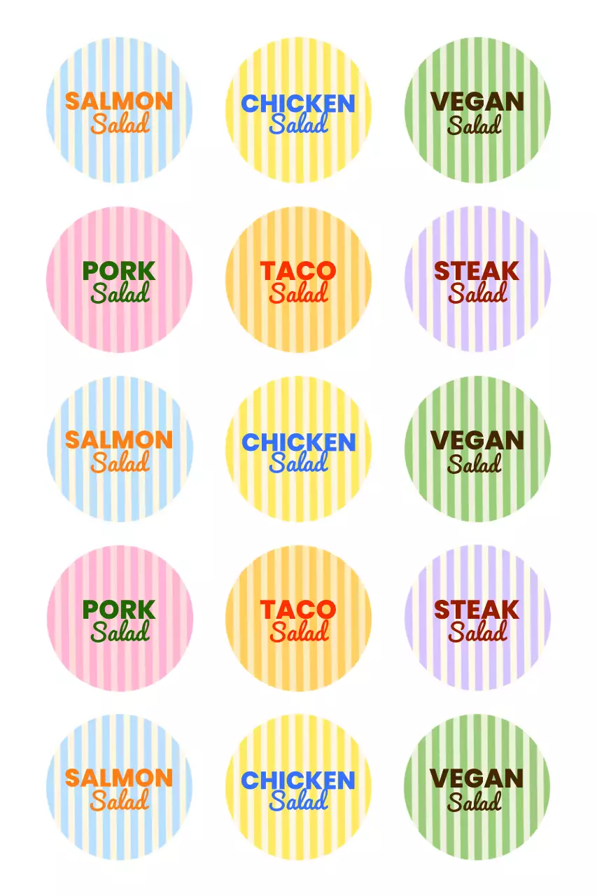 연보라 팝 식품 스티커