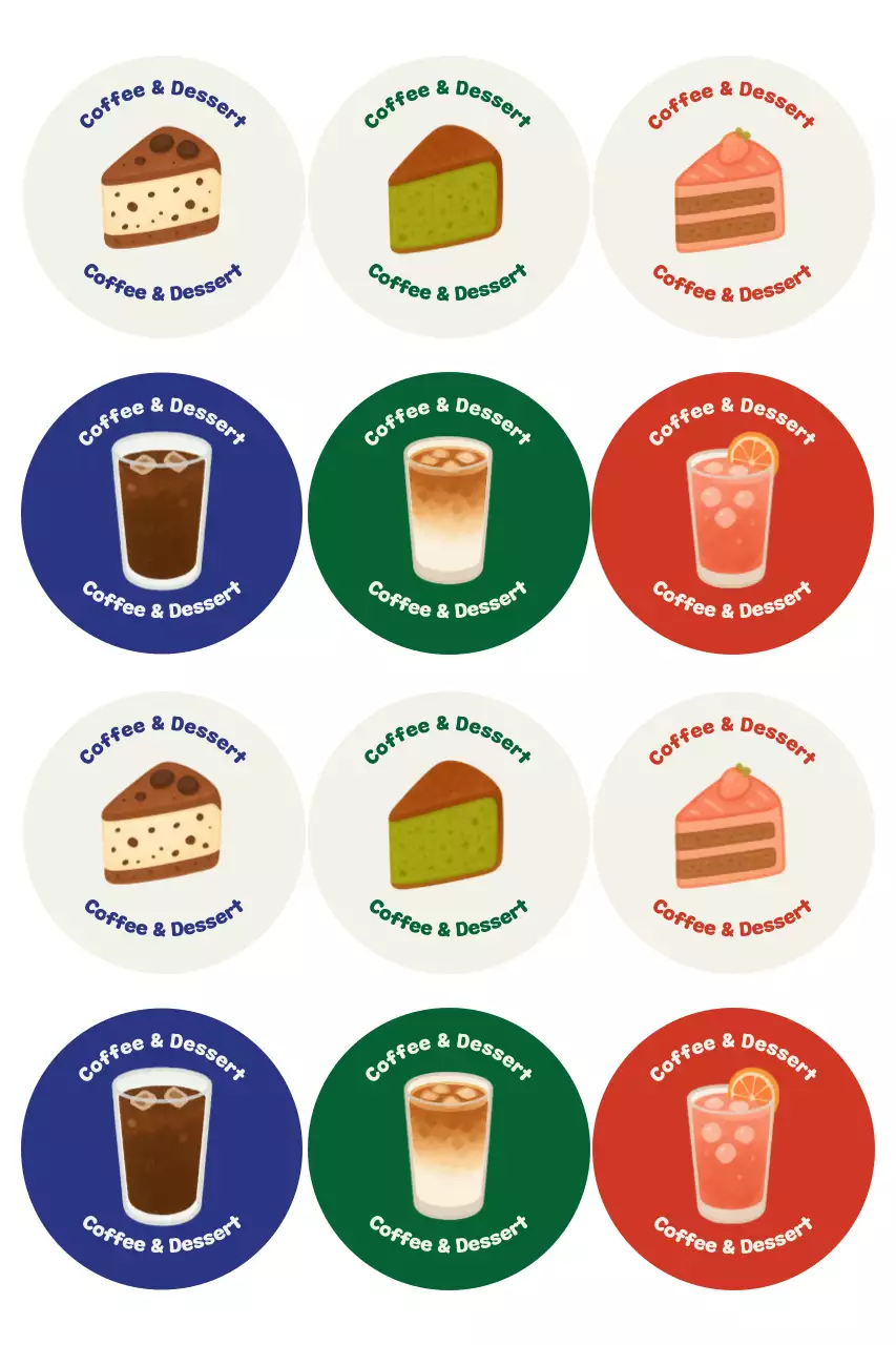 연보라 팝 카페 스티커