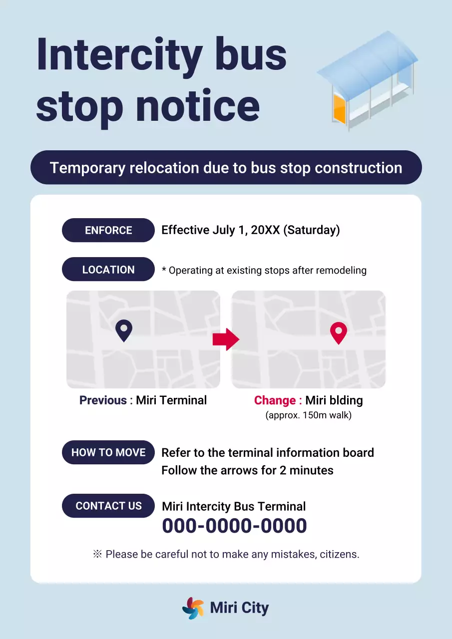 pengumuman transportasi modern biru