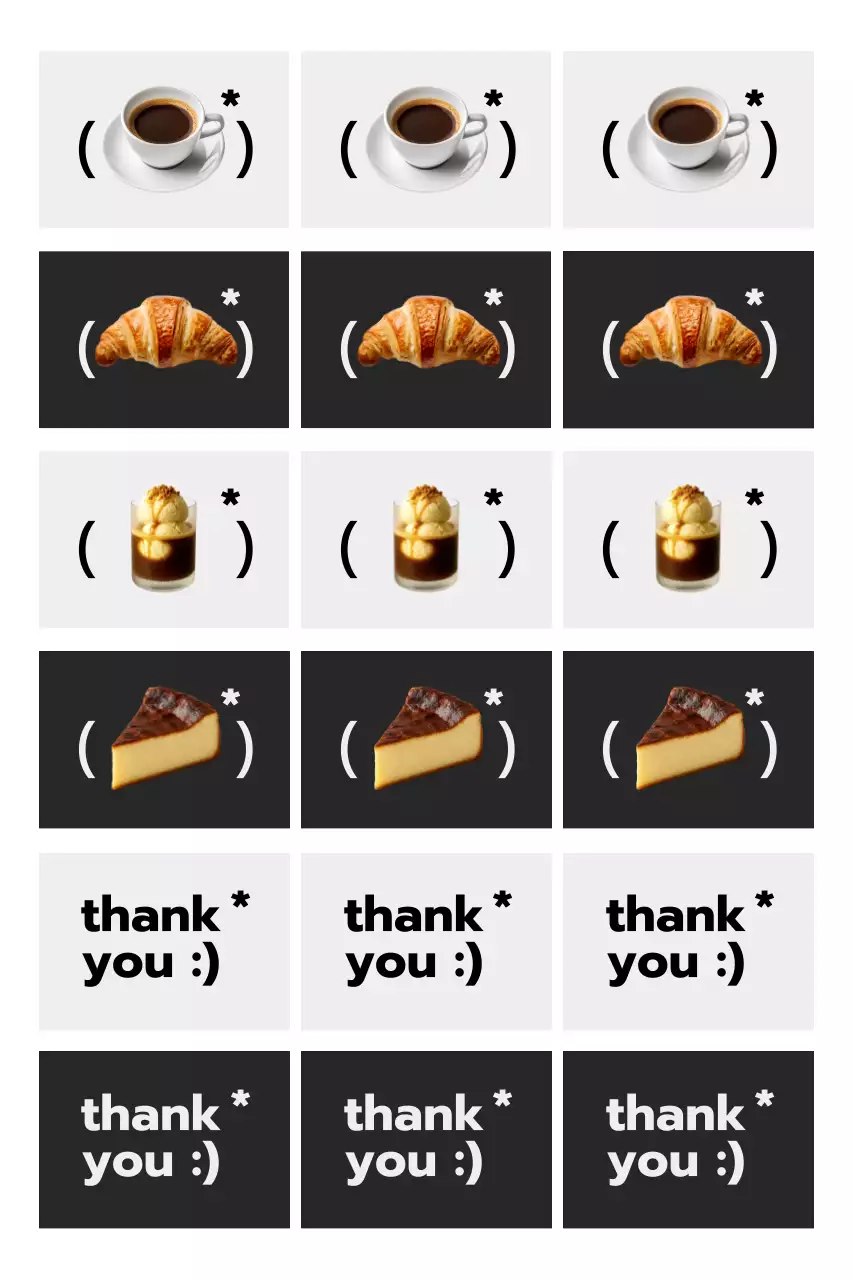 흑백 심플 카페 홍보