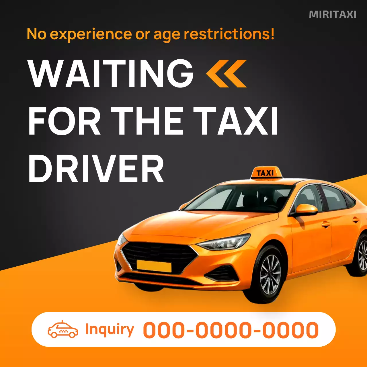tuyển dụng taxi hiện đại màu cam