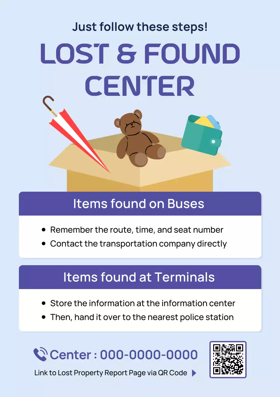 panduan hilang modern biru