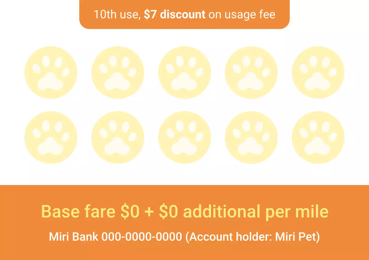 Anúncio do Orange Minimal Pet Service