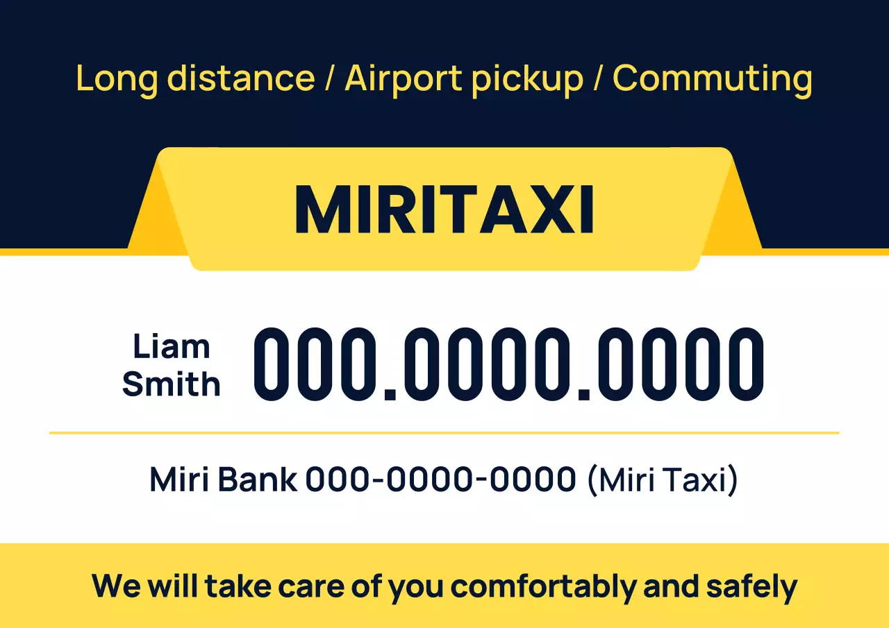 quảng cáo taxi hiện đại màu vàng