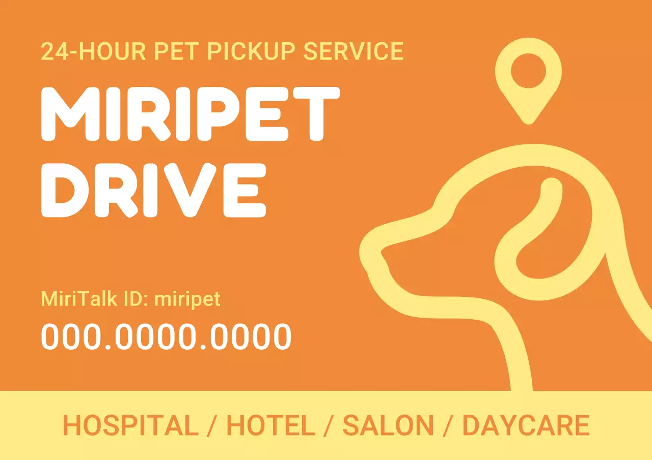 Anúncio do Orange Minimal Pet Service