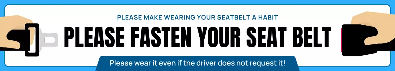 anúncio de segurança simples em azul