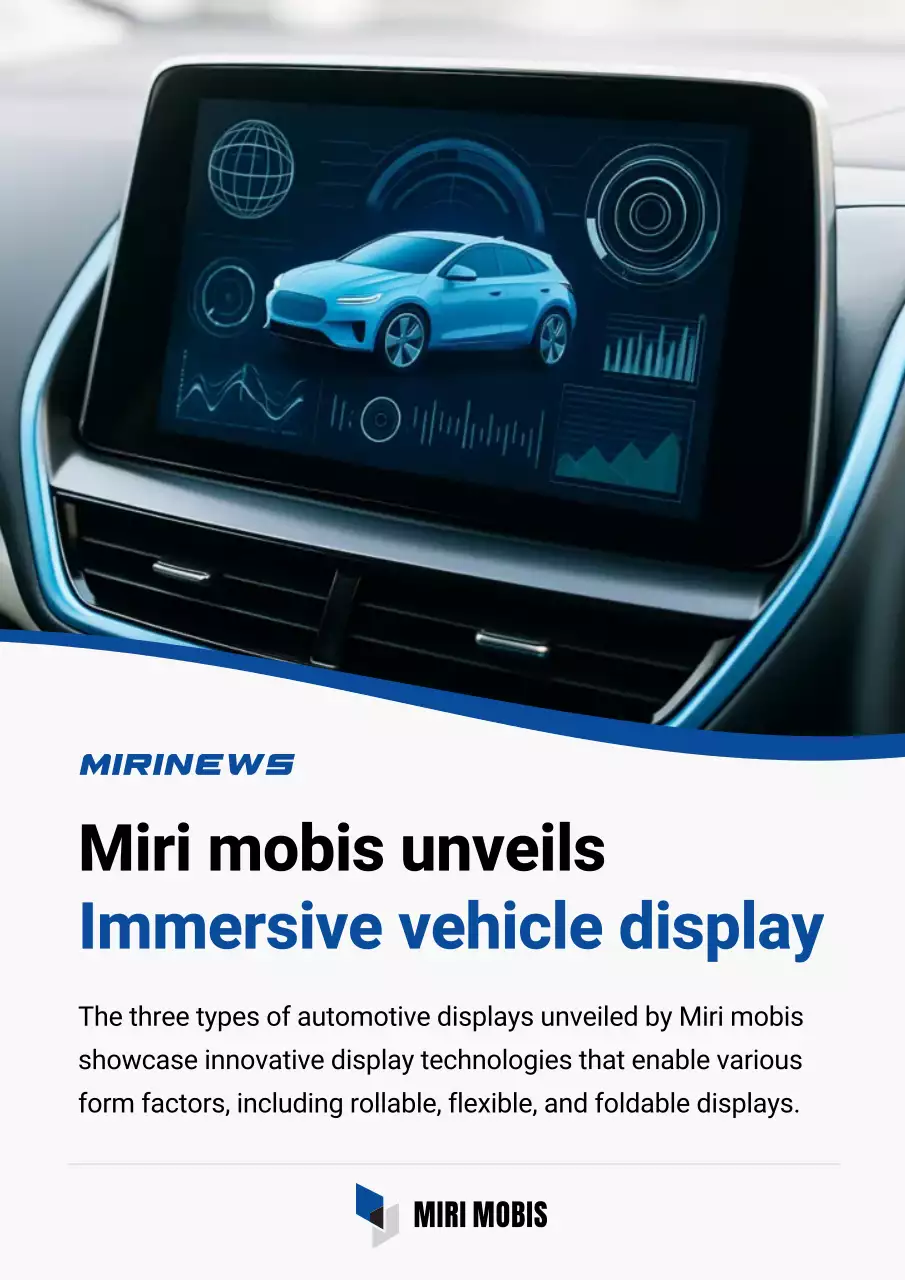 blue modern vehicle display announcement