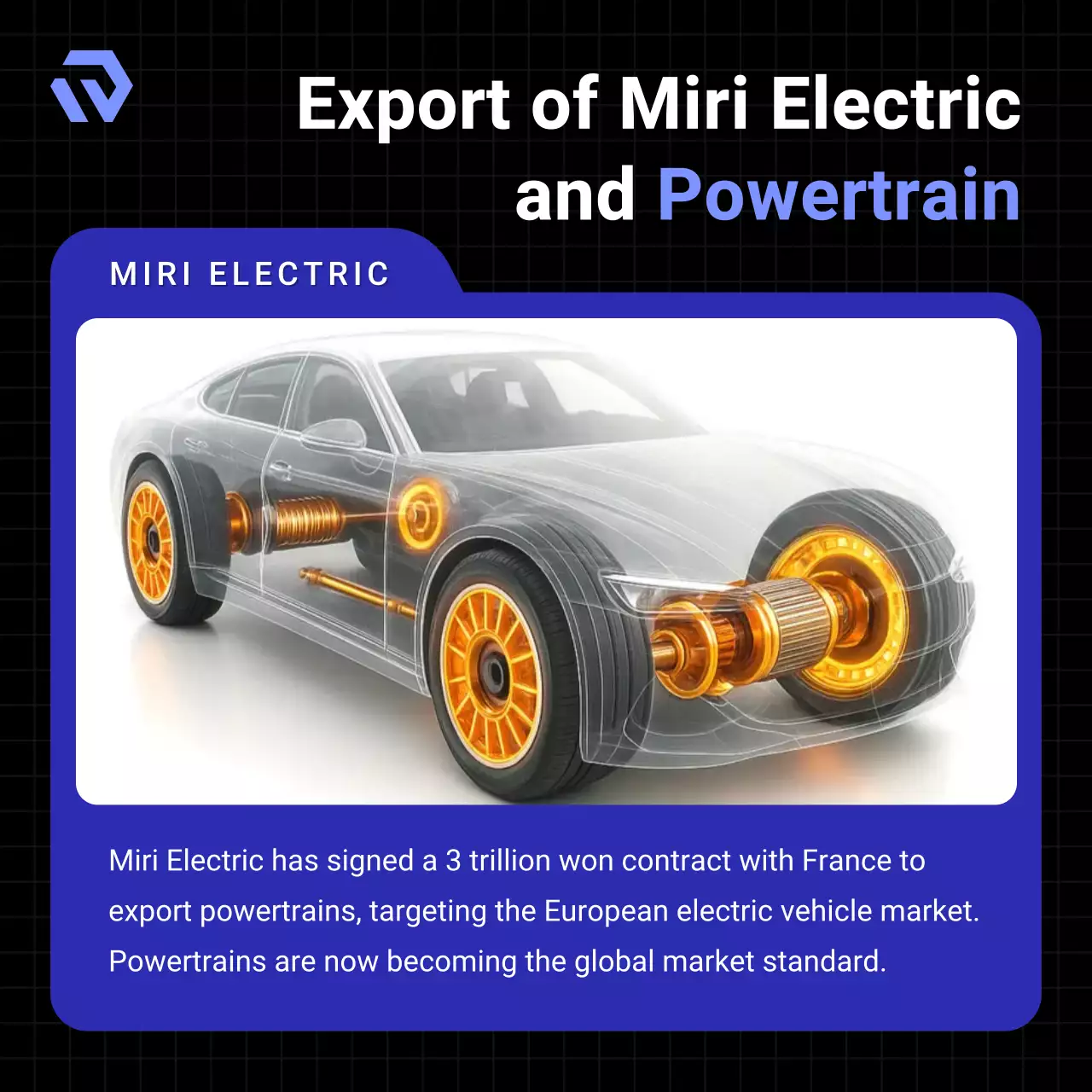 thông báo về xe điện hiện đại màu xanh