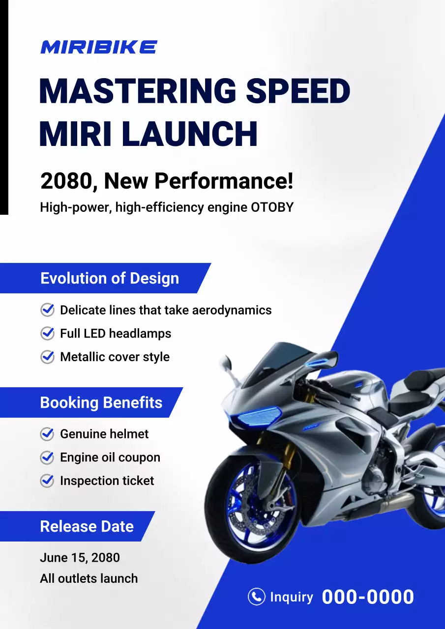 promosi sepeda motor modern biru