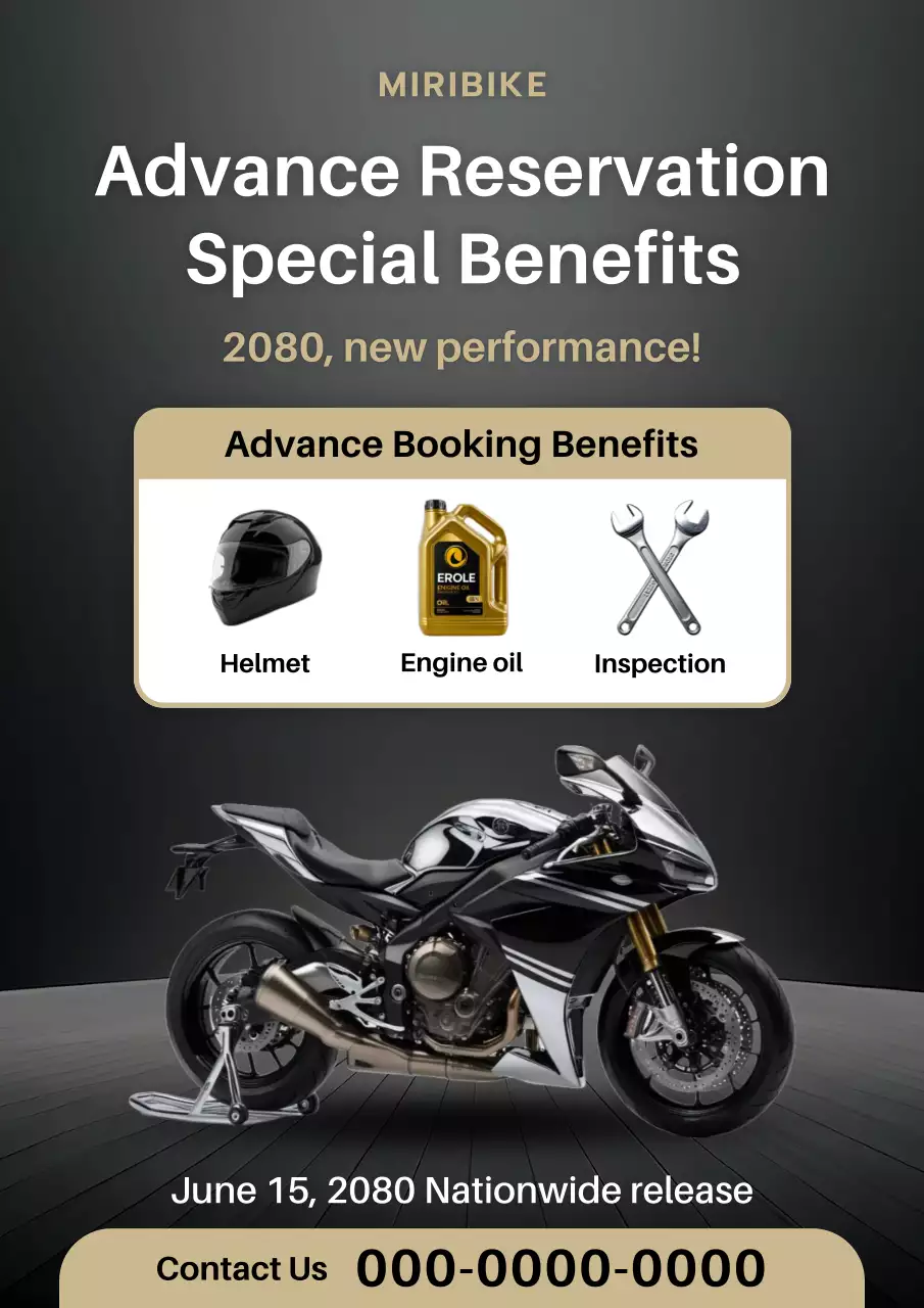 black modern motorcycle promotion