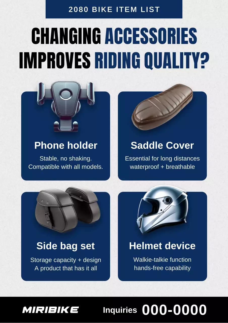 blue modern motorcycle advertisement