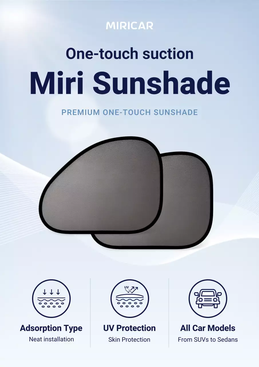 blue modern sunshade advertisement