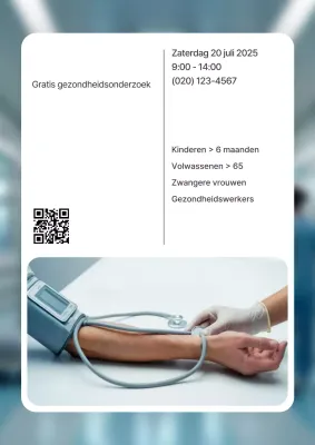 Poster voor aankondiging van White Modern Health-evenement