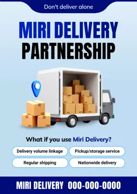 blue modern delivery promotion