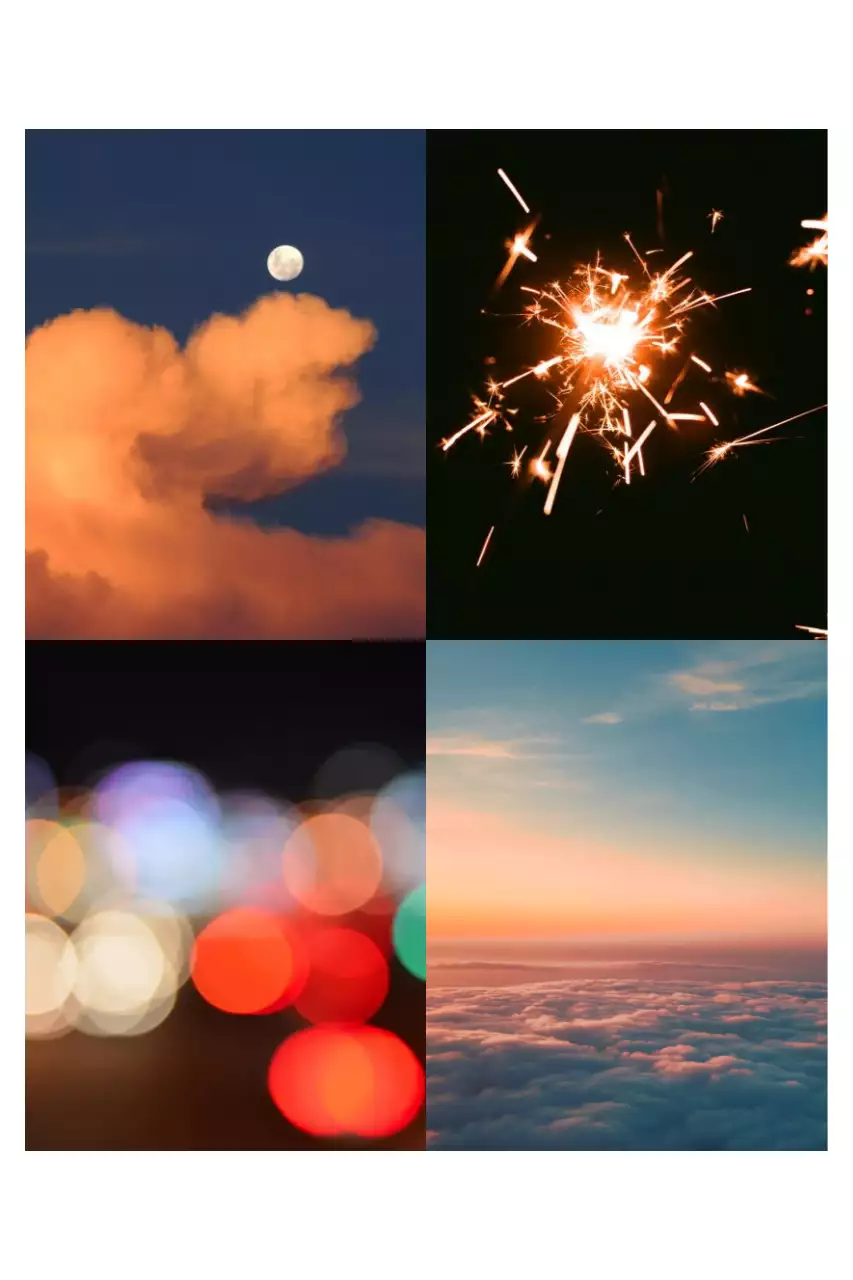 주황 빈티지 자연 엽서