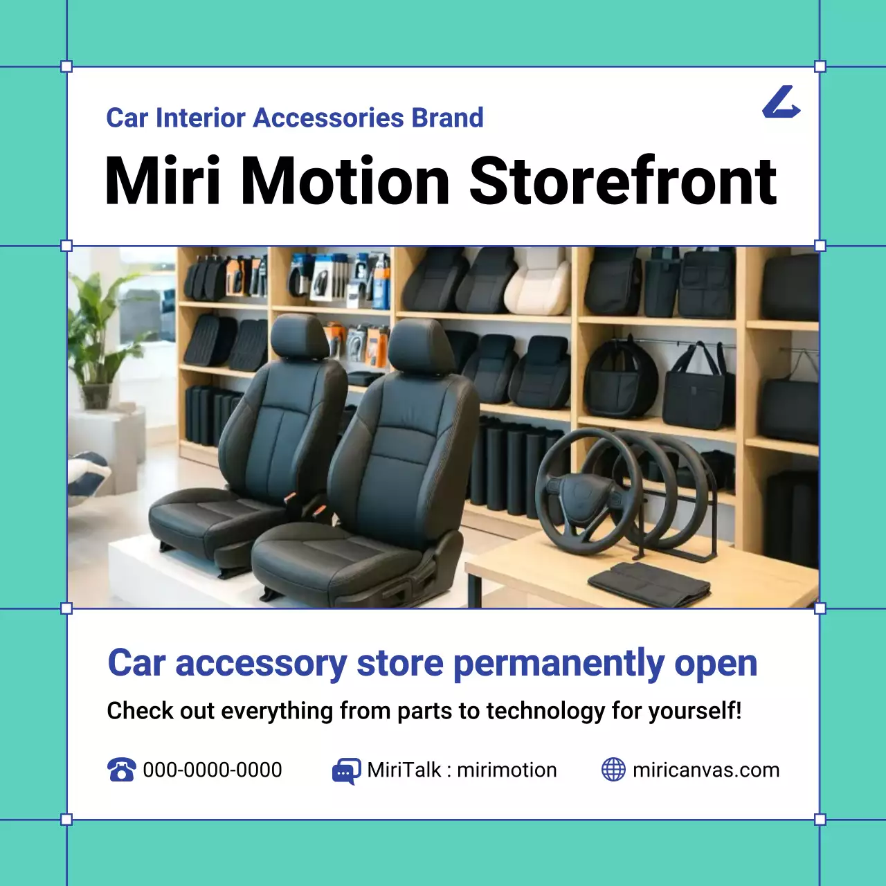 iklan mobil modern berwarna biru kehijauan