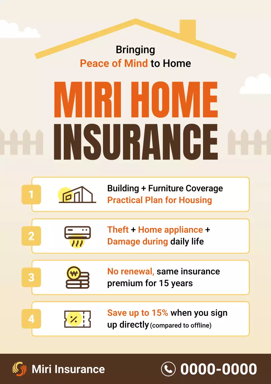 beige modern insurance promotion