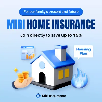 blue modern home insurance advertisement