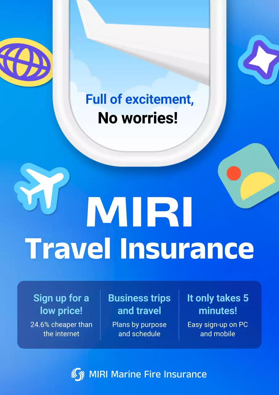 promosi perjalanan modern biru