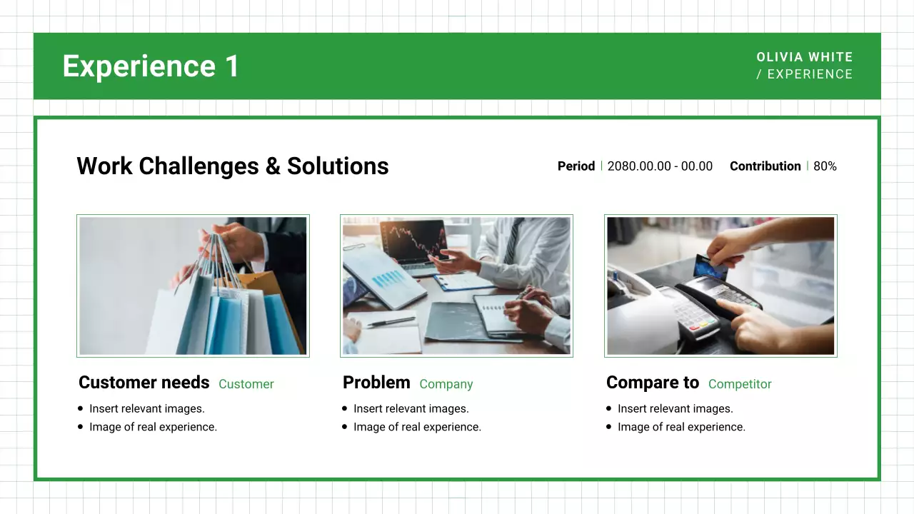 green modern portfolio document