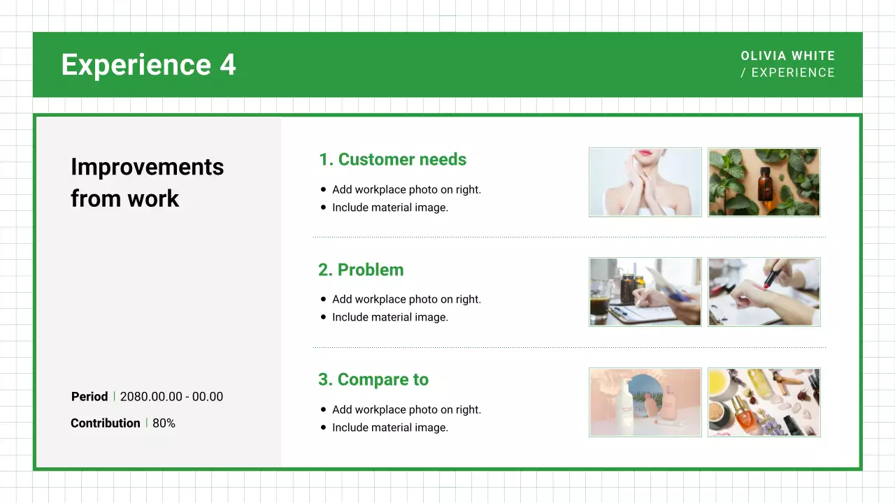 green modern portfolio document