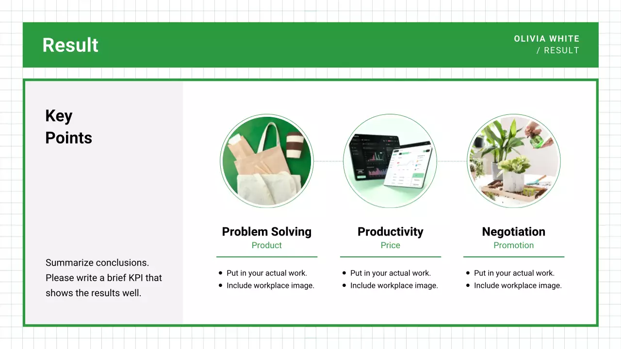 green modern portfolio document