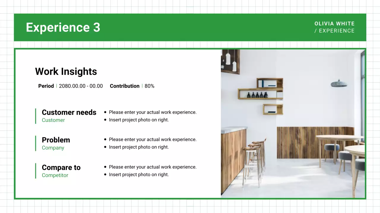 green modern portfolio document