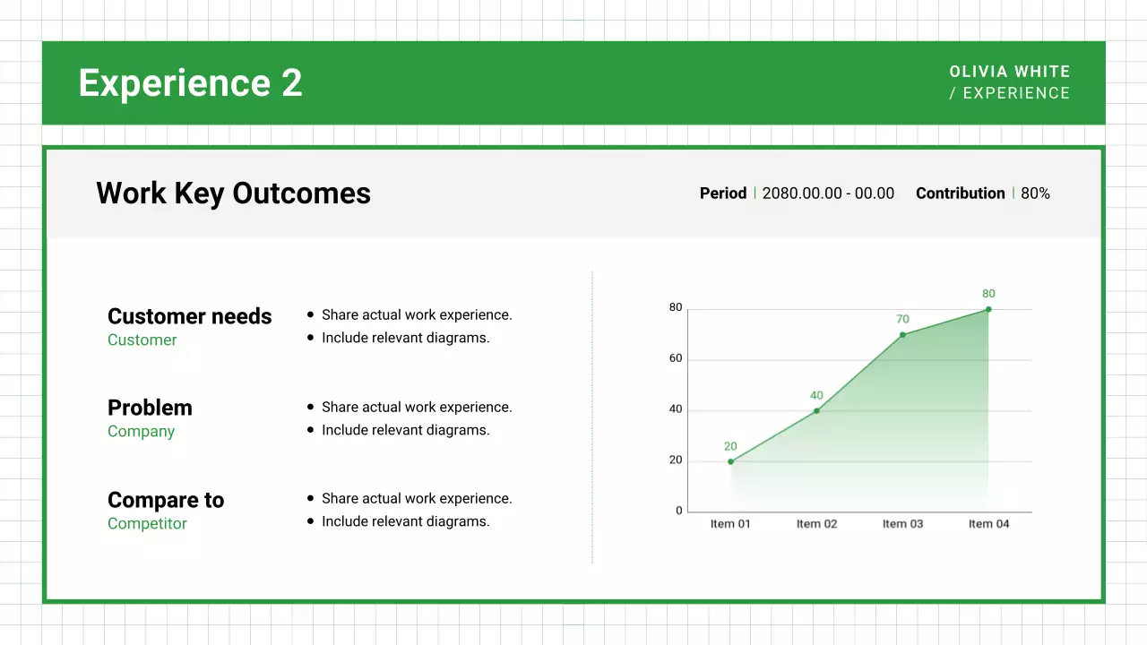 green modern portfolio document
