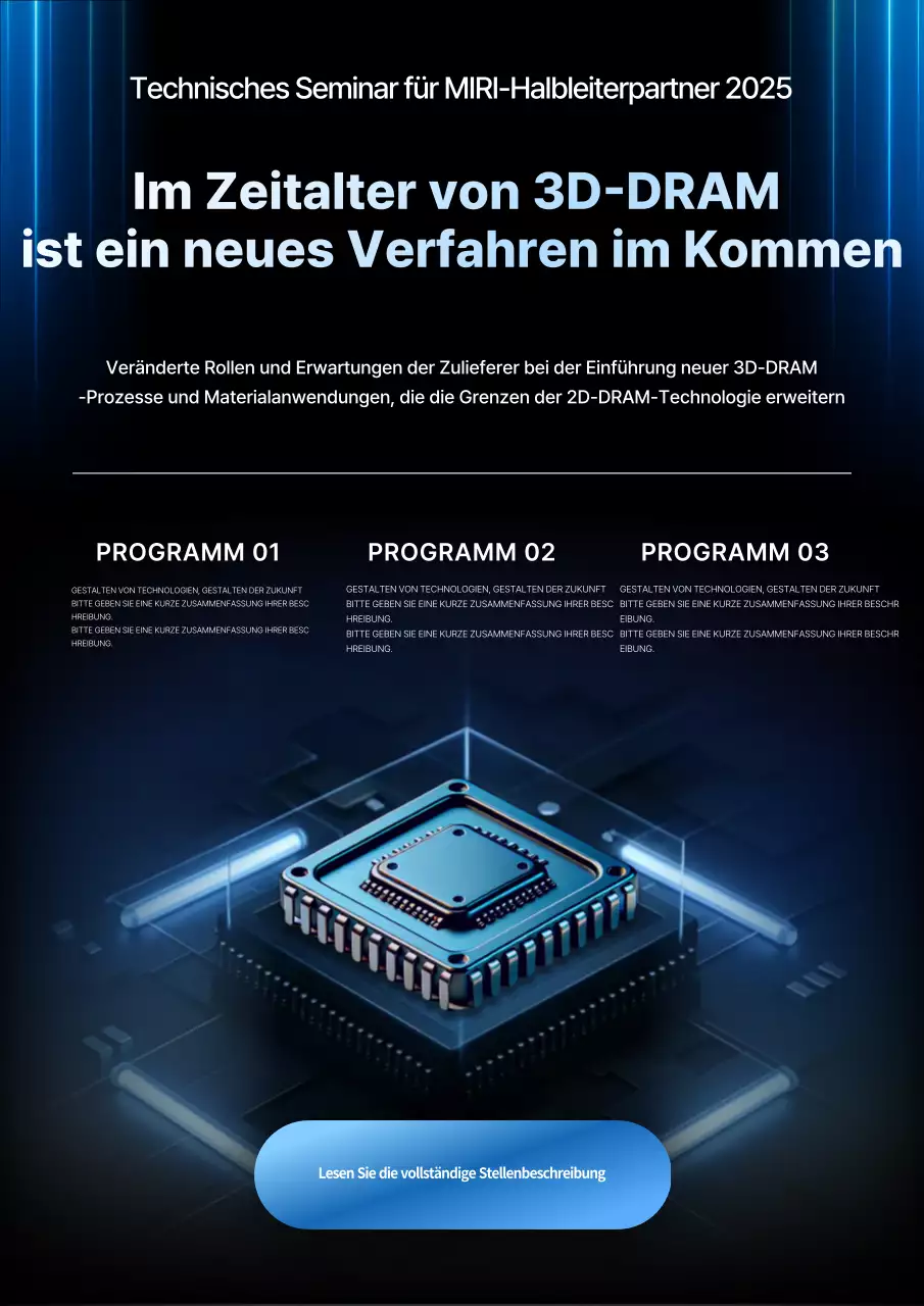 Blue Modern Technology Seminar-Rekrutierung