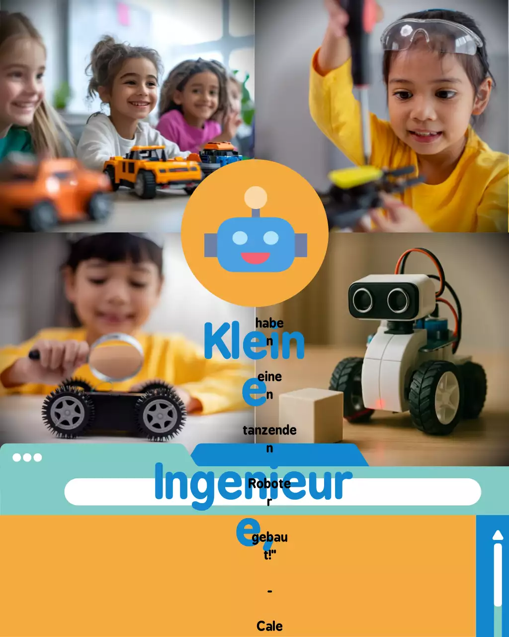 Blaue moderne Tech-Event-Fotocollage