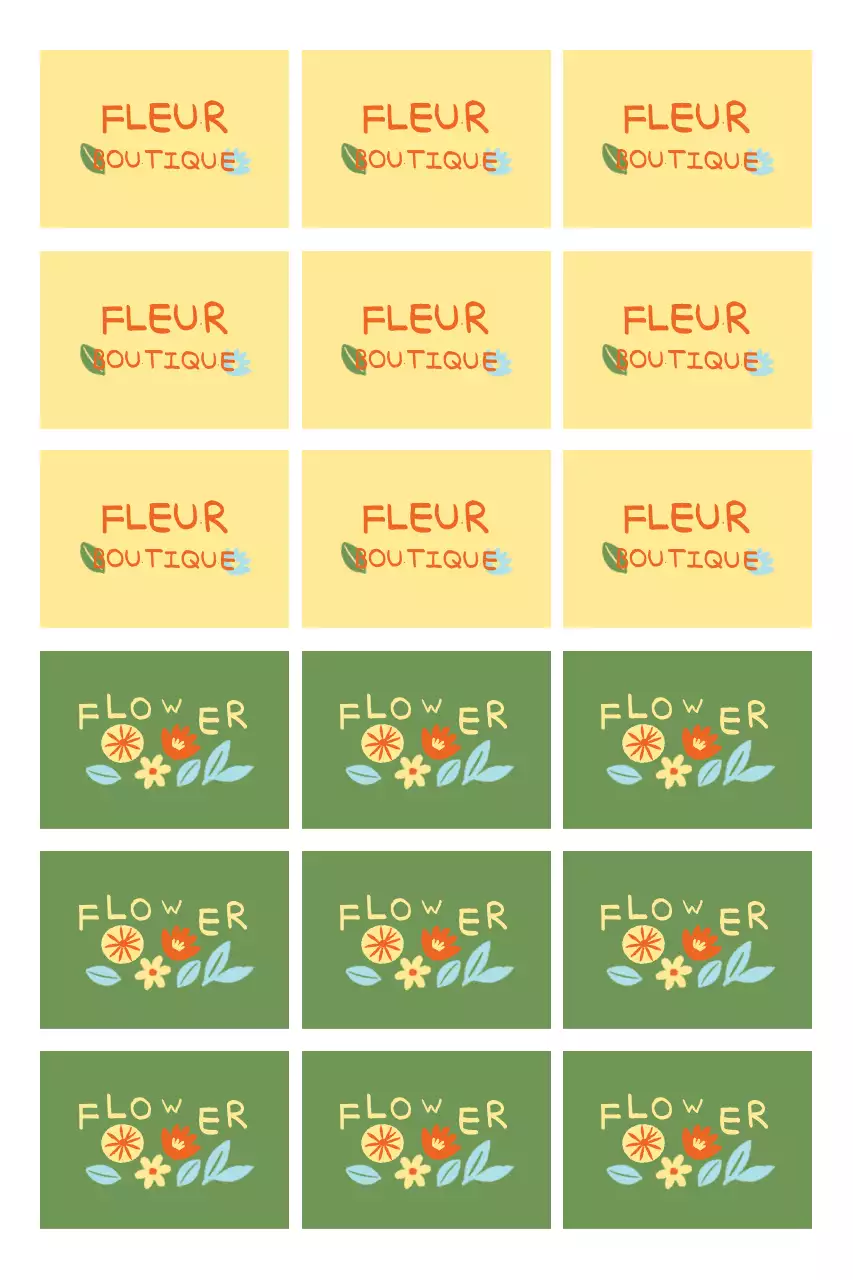 Logo simple et jaune d'un magasin de fleurs